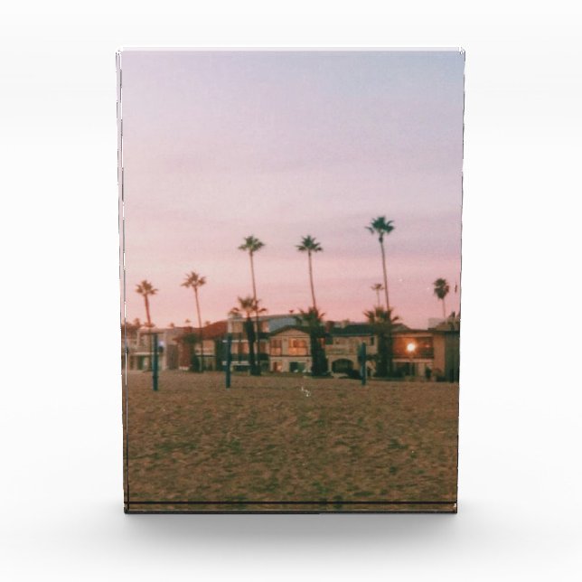 Newport Beach Pastel Sunset Acrylic Award (Front)