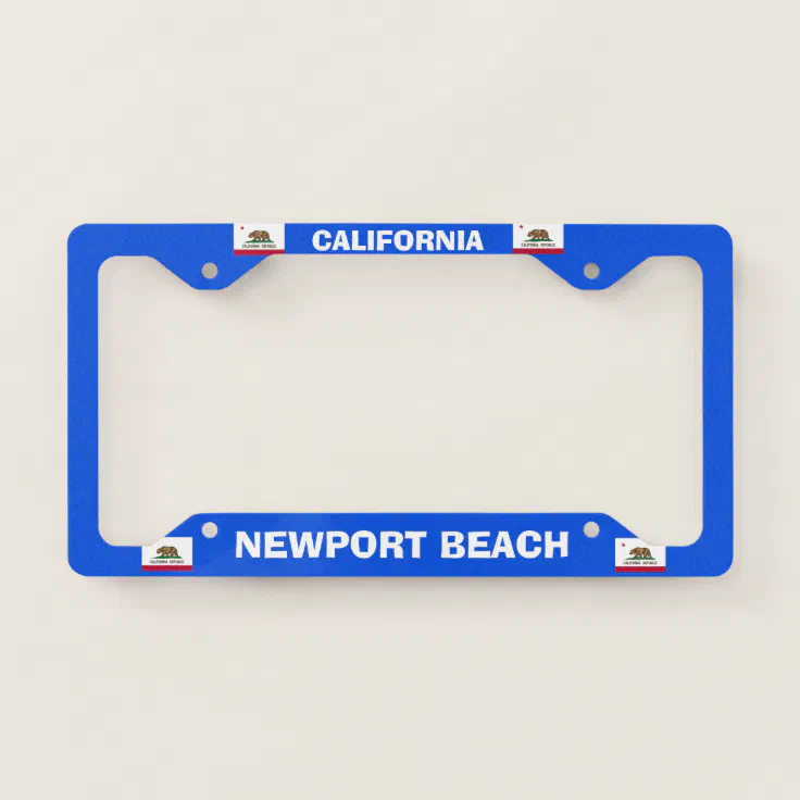 Newport Beach Personal License Plate Frame Zazzle