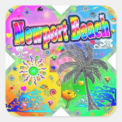 Newport Beach Quadro Seasons Sticker