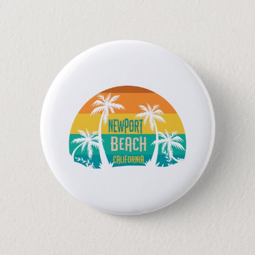 Newport Beach Retro Button