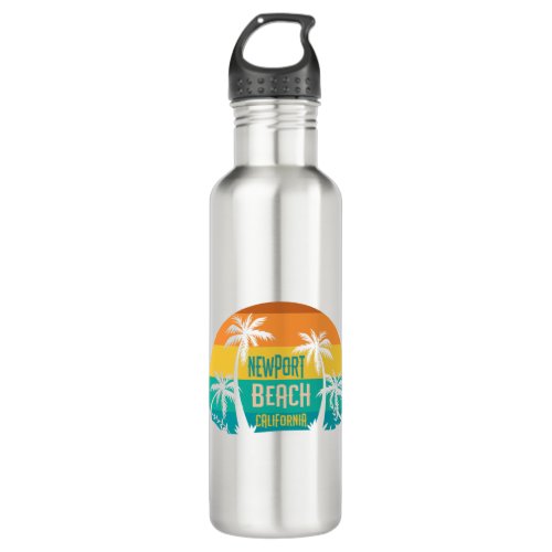 Newport Beach Retro Stainless Steel Water Bottle