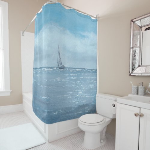 Newport Beach Sailing Shower Curtain