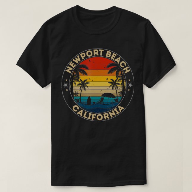 Newport Beach Souvenir California Reminder  T-Shirt (Design Front)