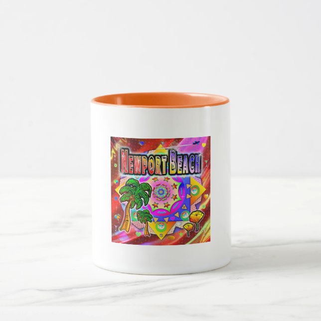 Newport Beach Tropical Friends Mug (Center)