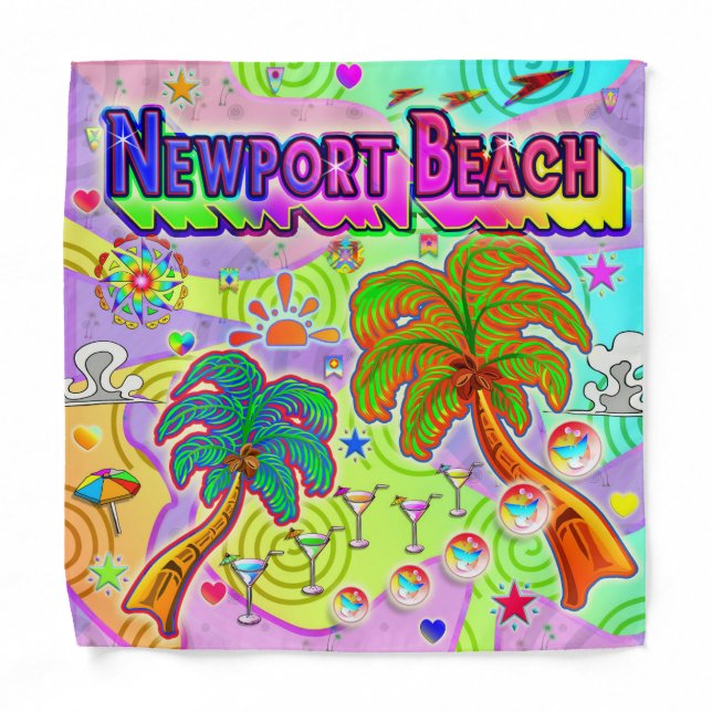 Newport Beach Vacation Target Bandana (Front)
