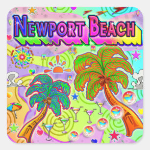 Newport Beach Vacation Target Sticker