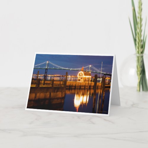 Newport Bridge Christmas Tree Holiday Card