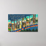 Newport, California - Large Letter Scenes Canvas Print at Zazzle