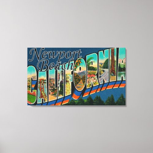 Newport California _ Large Letter Scenes Canvas Print