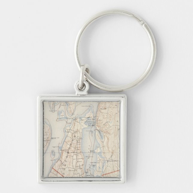 Newport County, Rhode Island Keychain (Front)