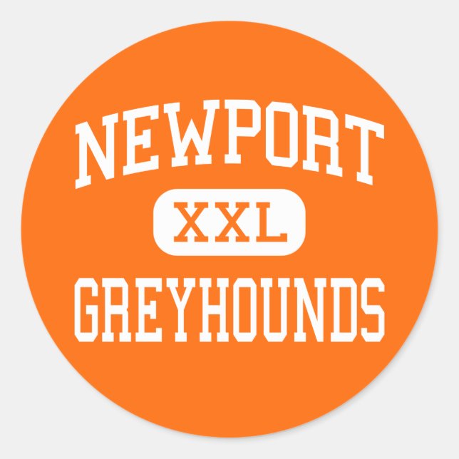 Newport - Greyhounds - High - Newport Arkansas Classic Round Sticker (Front)