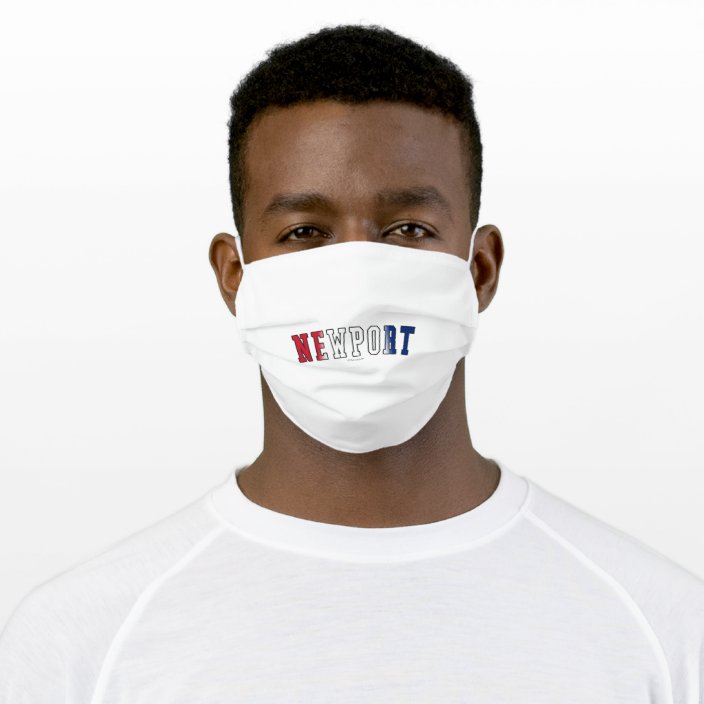 Newport in United Kingdom National Flag Colors Cloth Face Mask