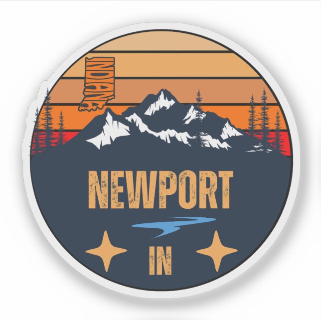 Newport, Indiana Sticker (Front)