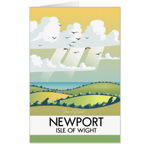 Newport Isle of Wight travel poster. Card