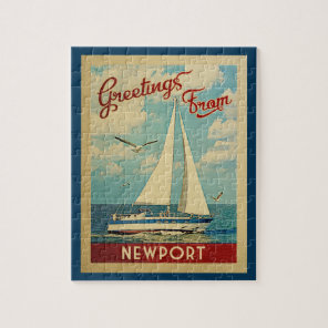 Newport Jigsaw Puzzle Sailboat Vintage Oregon