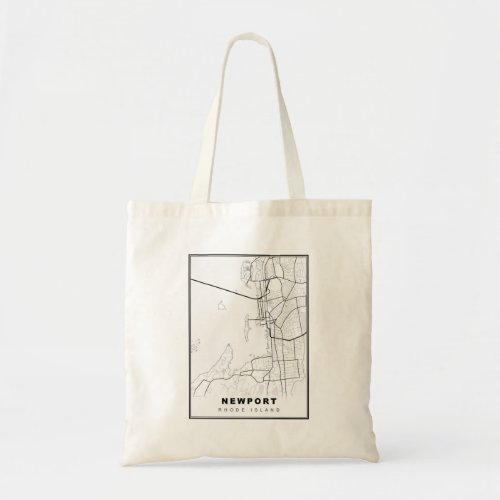 Newport Map Tote Bag