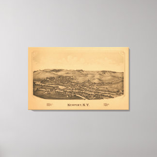 Newport, New YorkPanoramic MapNewport, NY Canvas Print