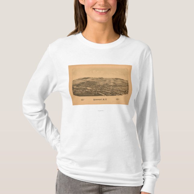 Newport, New YorkPanoramic MapNewport, NY T-Shirt (Front)
