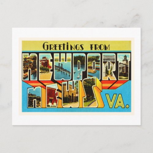 Newport News Virginia VA Vintage Travel Postcard_ Postcard