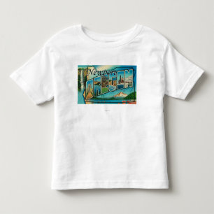 Newport, Oregon - Large Letter Scenes Toddler T-shirt