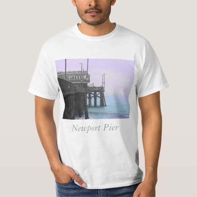 Newport Pier Stylized T-Shirt (Front)