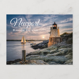 Newport Rhode Island Castle Hill Lighthouse RI Postcard