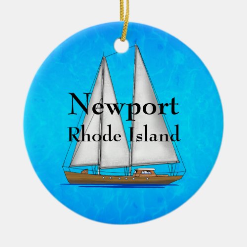 Newport Rhode Island Ceramic Ornament