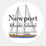 Newport Rhode Island Classic Round Sticker