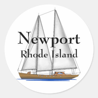 Newport Rhode Island Classic Round Sticker