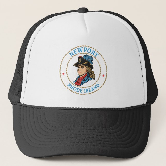 Newport Rhode Island Colonial Trucker Hat (Front)