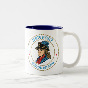 Newport Rhode Island Colonial Two-Tone Coffee Mug