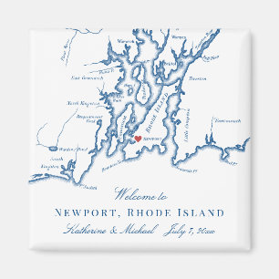 Newport Rhode Island Destination Wedding Favor Magnet