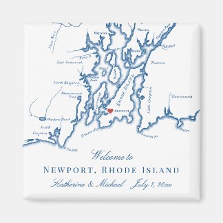 Newport Rhode Island Destination Wedding Favor Magnet