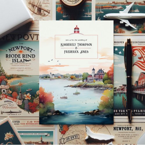 Newport Rhode Island Destination Wedding Invitation