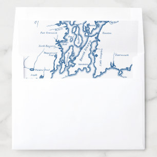 Newport Rhode Island Map DIY Envelope Liner