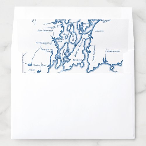 Newport Rhode Island Map DIY Envelope Liner