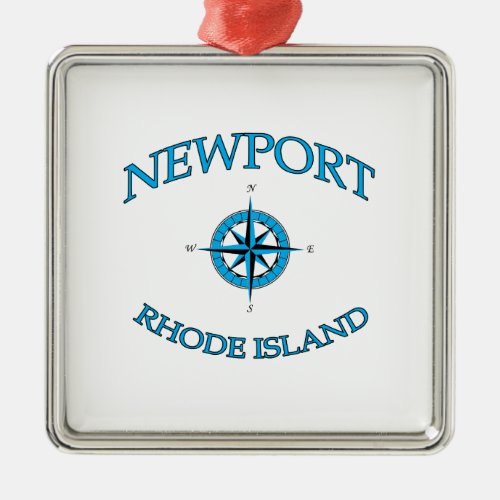 Newport Rhode Island Nautical Metal Ornament