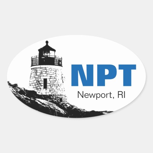 Newport Rhode Island oval bumper sticker