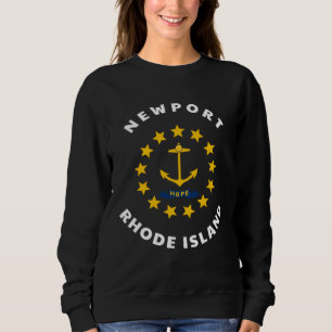 Newport Rhode Island RI Flag Badge Roundlet Souven Sweatshirt