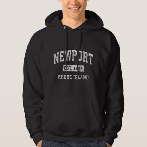 Newport Rhode Island RI Vintage Established Sports Hoodie