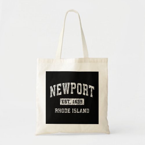 Newport Rhode Island RI Vintage Established Sports Tote Bag