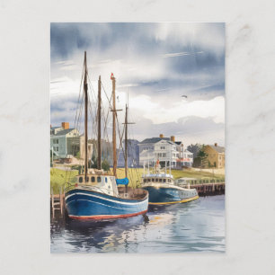 Newport, Rhode Island sailboat painting Postcard