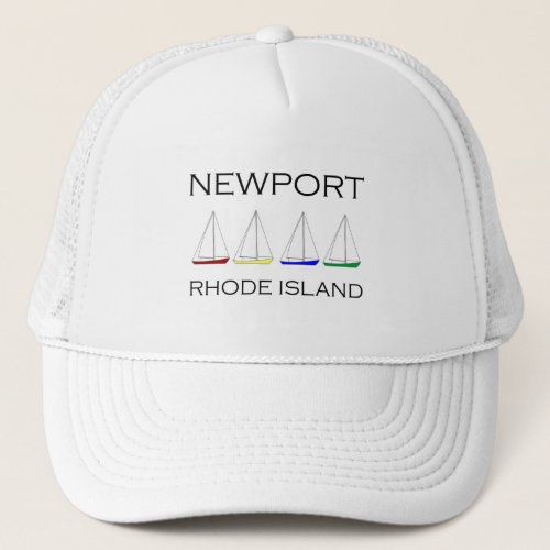Newport Rhode Island Sailboats Trucker Hat