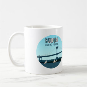 Newport Rhode Island Sailboats Vintage Coffee Mug