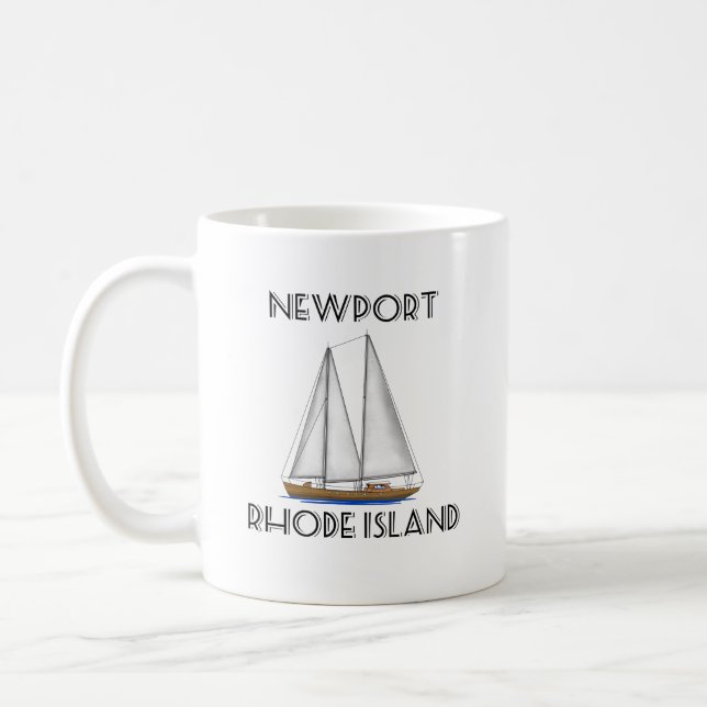 Newport Rhode Island Sailing Coffee Mug (Left)