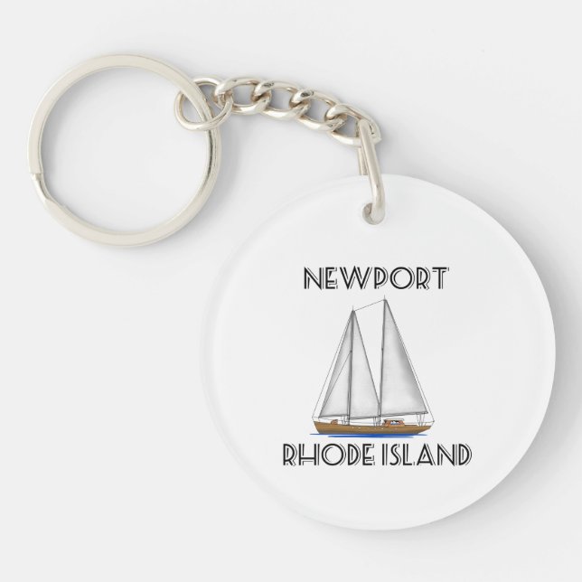 Newport Rhode Island Sailing Keychain (Front)