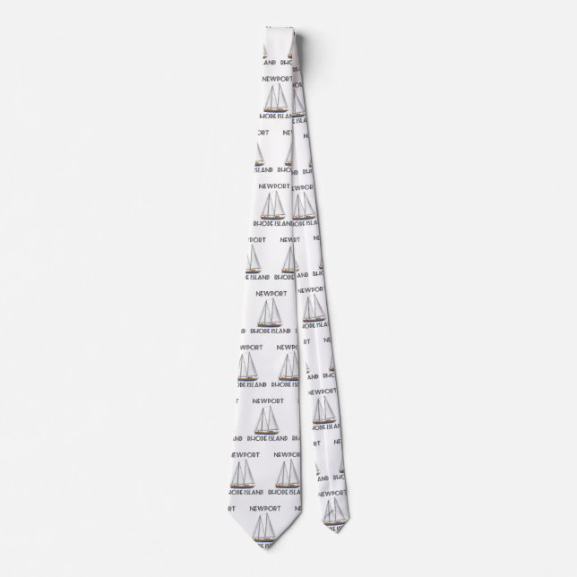 Newport Rhode Island Sailing Neck Tie (Front)