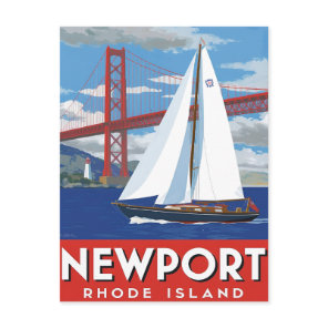 Newport Rhode Island Sailing Postcard