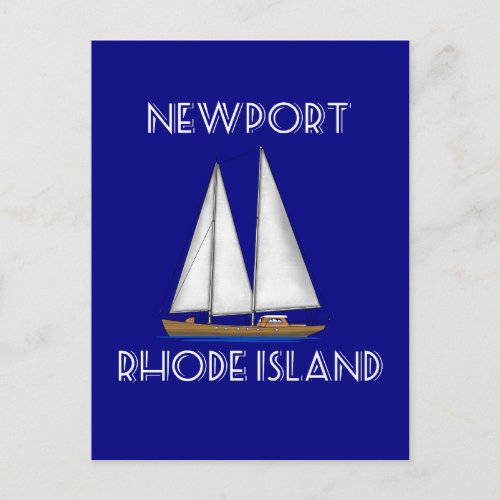 Newport Rhode Island Sailing Postcard