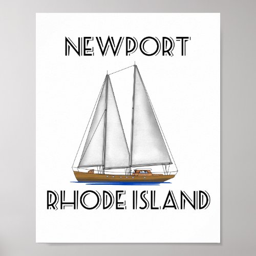 Newport Rhode Island Sailing Poster